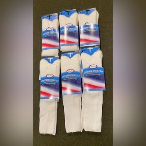 NEW-Thorlos Uniform Over-Calf Socks Unisex Large-Men 9-12.5 Women 10.5-13, White